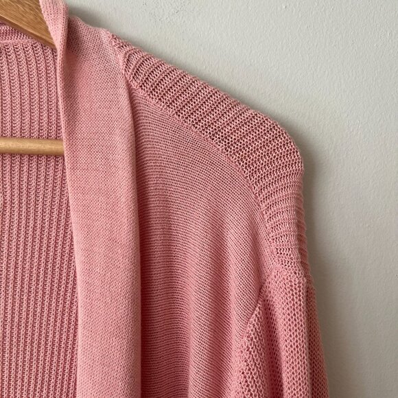 Eileen Fisher Woman Pink Open Drape Front Cardigan Sweater Plus Size 3X - Picture 6 of 11